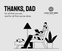 Thanks Dad For Everything Facebook Post Design