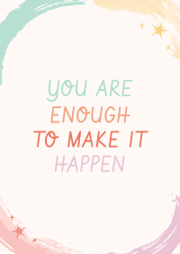 Brush Positive Quote Poster Image Preview