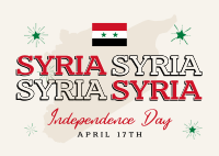 Syria Independence Day Postcard Image Preview