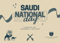 Saudi National Day Postcard Design