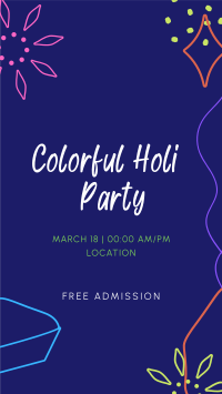 Holi Party Instagram story Image Preview