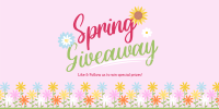 Hello Spring Giveaway Twitter Post Design