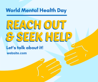 Reach Out and Seek Help Facebook Post Design
