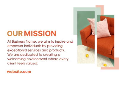 Our Mission Furniture Postcard Image Preview