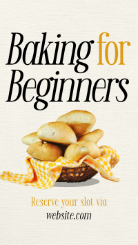 Baking for Beginners TikTok Video Design