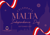 Celebrate Malta Freedom Postcard Image Preview