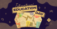 Quirky Cute Education Day Facebook ad Image Preview
