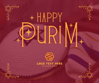 Celebrating Purim Facebook Post Design