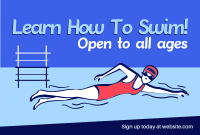 Summer Swimming Lessons Pinterest Cover Image Preview