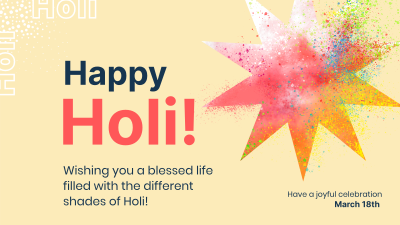 Holi Star Facebook event cover Image Preview