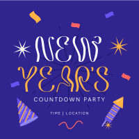 New Year Countdown Party Instagram post Image Preview