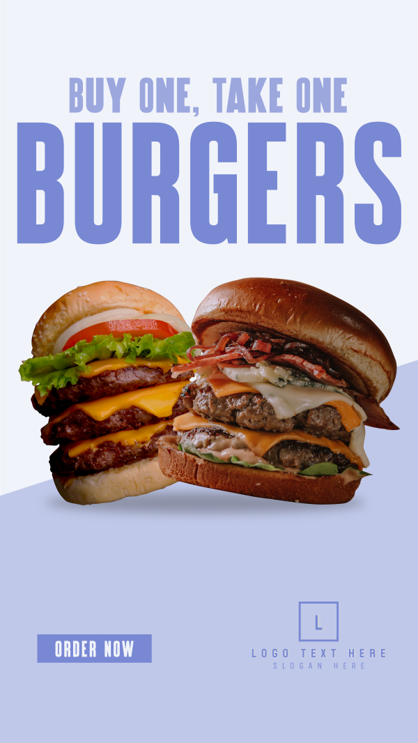 Double Burgers Promo Instagram Story Design Image Preview