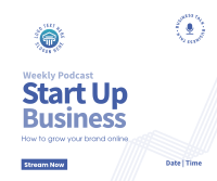 Simple Business Podcast Facebook Post Design