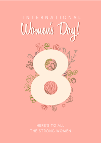 Women's Day Flowers Poster Design
