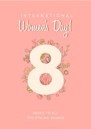 Women's Day Flowers Poster Image Preview