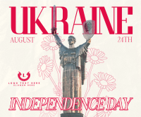 Sunflower Ukraine Independence Facebook Post Design