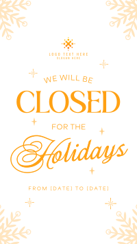 Minimalist Holiday Schedule Instagram Story Preview