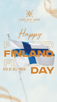 Simple Finland Indepence Day YouTube Short Design
