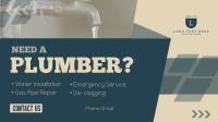 Simple Plumbing Services Facebook Event Cover Design