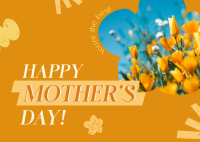 Mother's Day Greeting Postcard Design