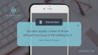 Business Quote Phone Reminder Facebook Event Cover Image Preview