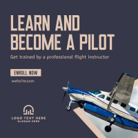 Flight Training Program Instagram Post Design