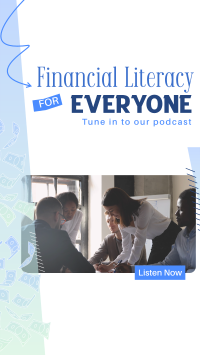 Financial Literacy Podcast TikTok Video Design