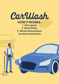 Easy Carwash Booking Poster Design