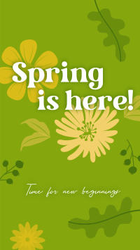 Spring New Beginnings TikTok Video Design