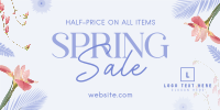 Sale of Spring Twitter Post Design