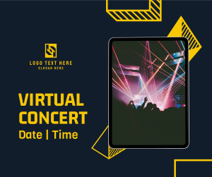 Virtual Concert Invitation Facebook post Image Preview