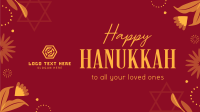 Elegant Hanukkah Night Facebook event cover Image Preview