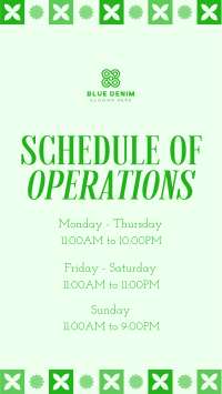 Floral Operating Hours Instagram Reel Image Preview