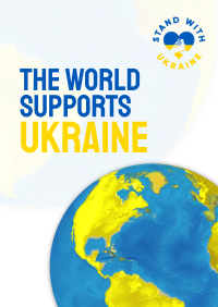 The World Supports Ukraine Poster Design