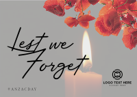 Red Poppies Anzac Day Postcard Design