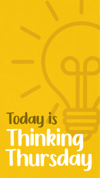 Minimalist Light Bulb Thinking Thursday Instagram Reel Design
