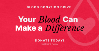 Minimalist Blood Donation Drive Facebook Ad Design