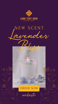 Lavender Bliss Candle Instagram Reel Design