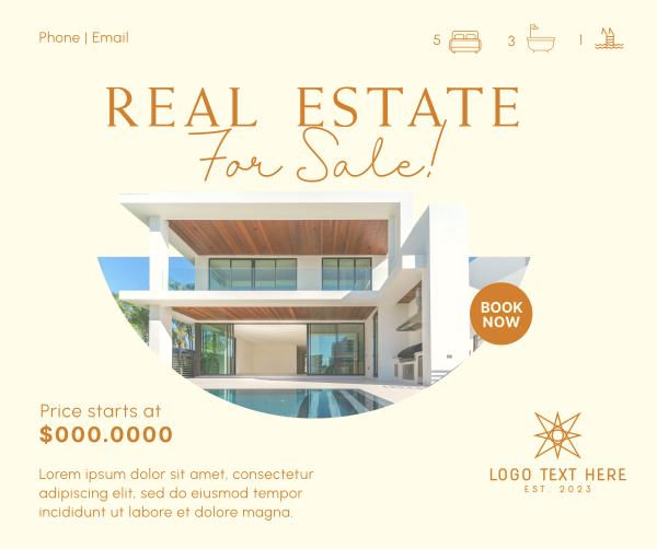 Modern Realty Sale Facebook Post Design