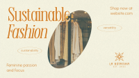 Clean Minimalist Sustainable Fashion Facebook Event Cover Design