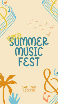 Fun Summer Playlist Facebook Story Design