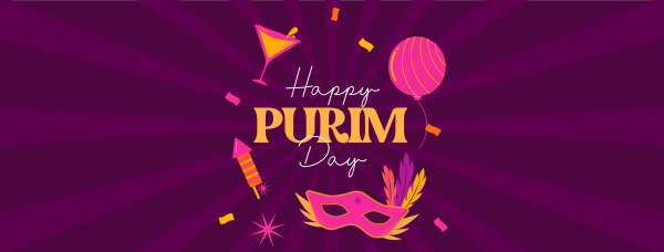 Purim Celebration Facebook Cover Design Image Preview