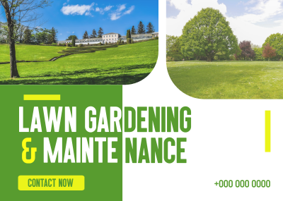 Neat Lawn Maintenance Postcard Image Preview