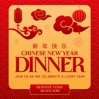 Chinese New Year Dinner Instagram Post Preview