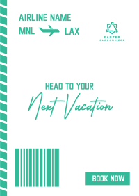 Travel Boarding Pass Flyer Design