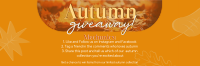 Autumn Leaves Giveaway Twitter Header Image Preview