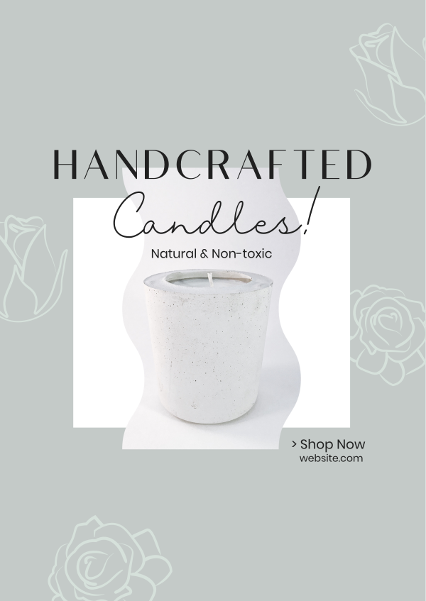 Handcrafted Candle Shop Poster Design Image Preview