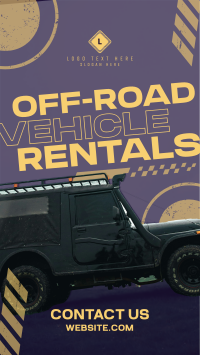 Off-road Vehicle Rentals Facebook Story Design