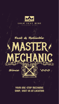 Motorcycle Expert Mechanic Instagram Story Design