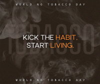 No Tobacco Day Typography Facebook Post Design